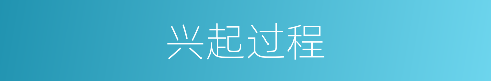 兴起过程的同义词