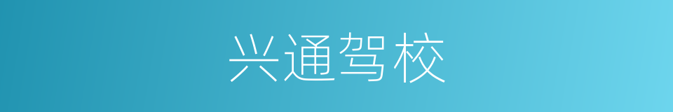 兴通驾校的同义词