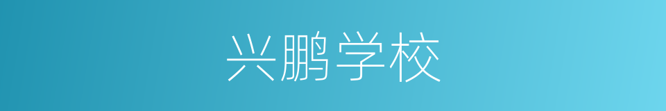 兴鹏学校的同义词