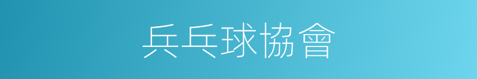 兵乓球協會的同義詞