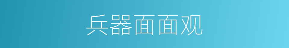 兵器面面观的同义词