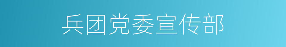 兵团党委宣传部的同义词