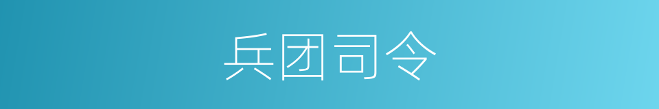 兵团司令的同义词