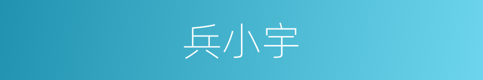 兵小宇的同义词