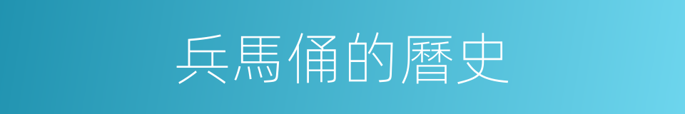 兵馬俑的曆史的同義詞