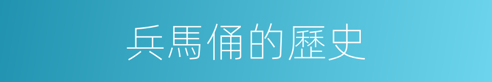 兵馬俑的歷史的同義詞