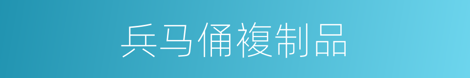 兵马俑複制品的同义词