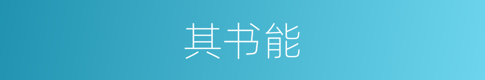 其书能的同义词