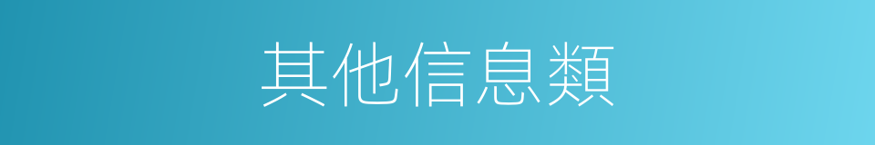 其他信息類的同義詞