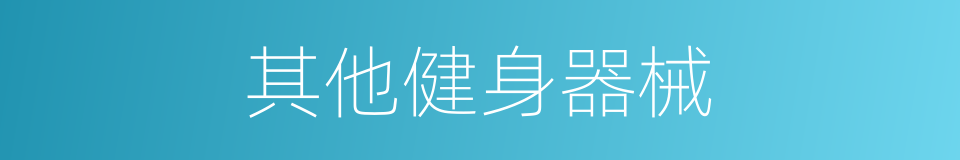 其他健身器械的同义词