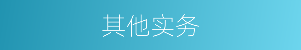 其他实务的同义词