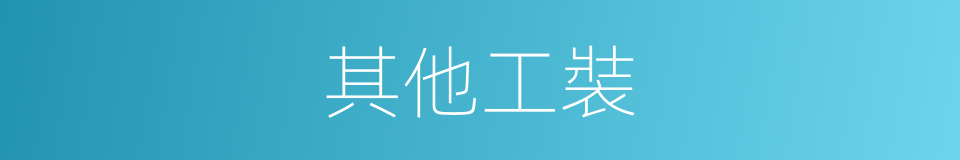 其他工裝的同義詞
