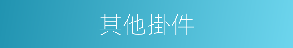 其他掛件的同義詞