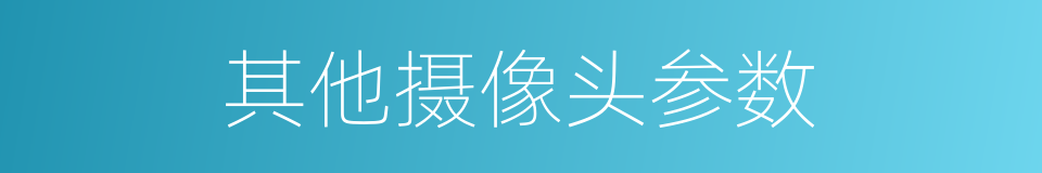 其他摄像头参数的同义词