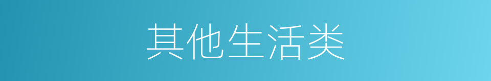 其他生活类的同义词