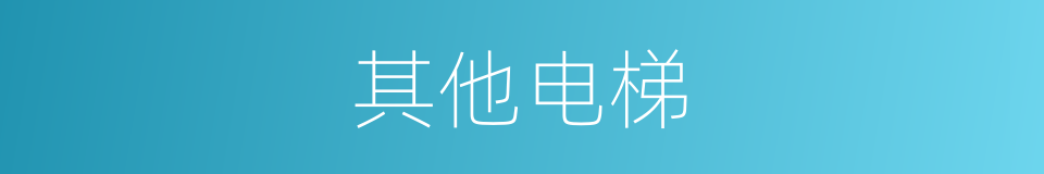 其他电梯的同义词
