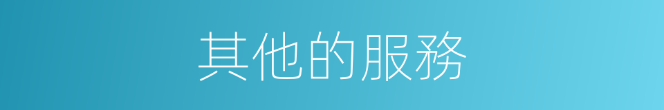 其他的服務的同義詞