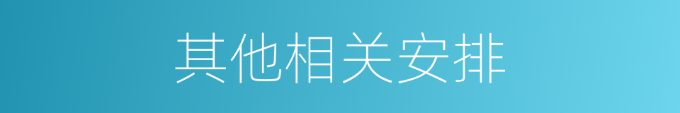 其他相关安排的同义词