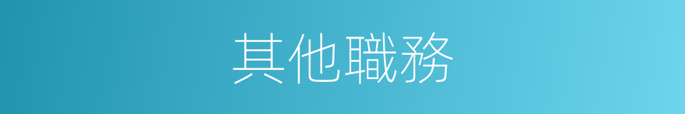 其他職務的同義詞