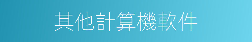 其他計算機軟件的同義詞