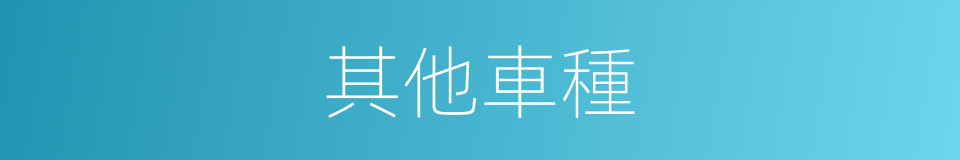其他車種的同義詞