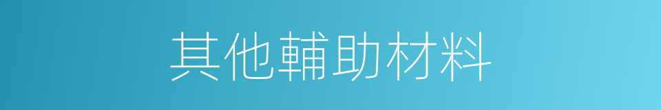 其他輔助材料的同義詞