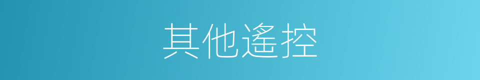 其他遙控的同義詞