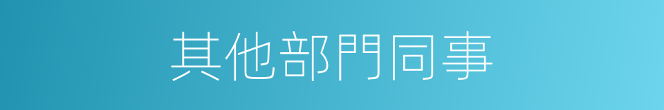 其他部門同事的同義詞
