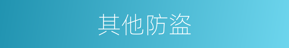 其他防盜的同義詞