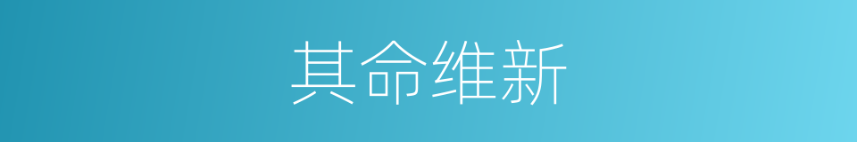 其命维新的意思