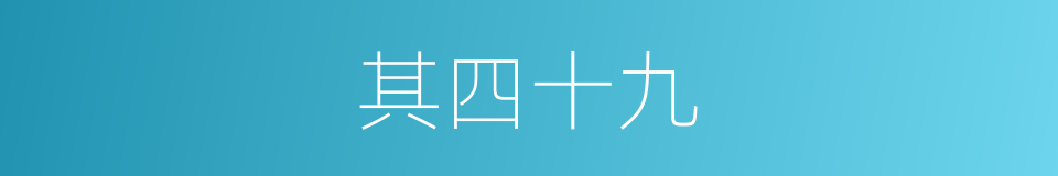 其四十九的同义词