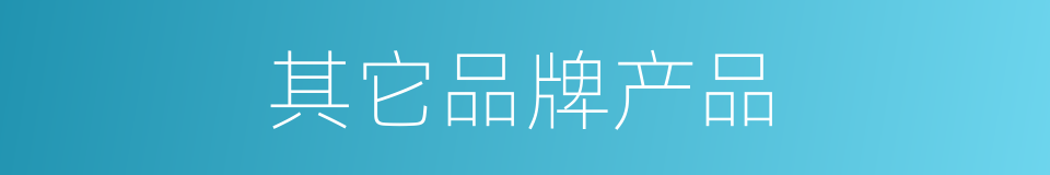 其它品牌产品的同义词