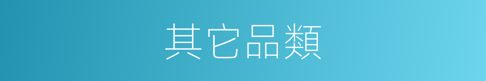 其它品類的同義詞