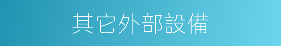 其它外部設備的同義詞