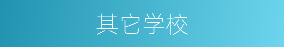 其它学校的同义词