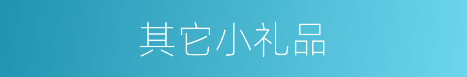 其它小礼品的同义词