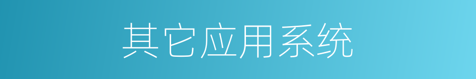 其它应用系统的同义词