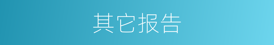 其它报告的同义词