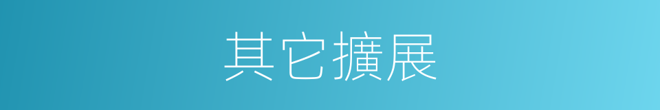其它擴展的同義詞