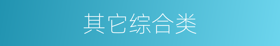 其它综合类的同义词