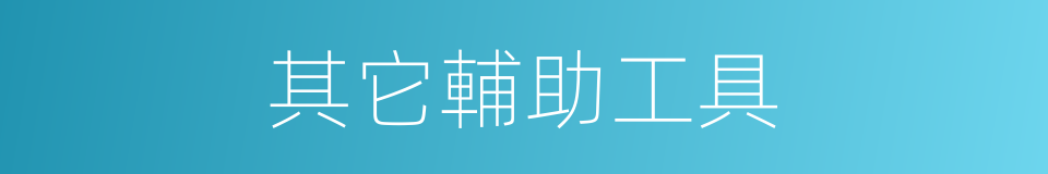 其它輔助工具的同義詞