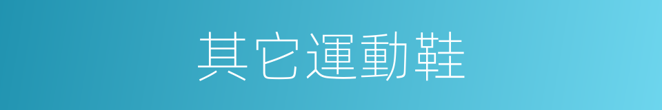 其它運動鞋的同義詞