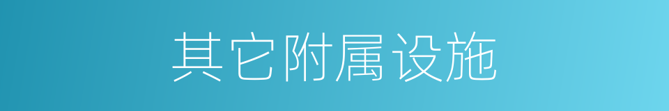 其它附属设施的同义词