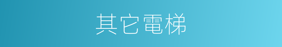 其它電梯的同義詞