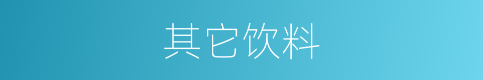 其它饮料的同义词