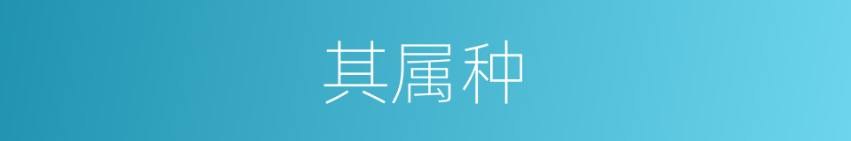 其属种的同义词