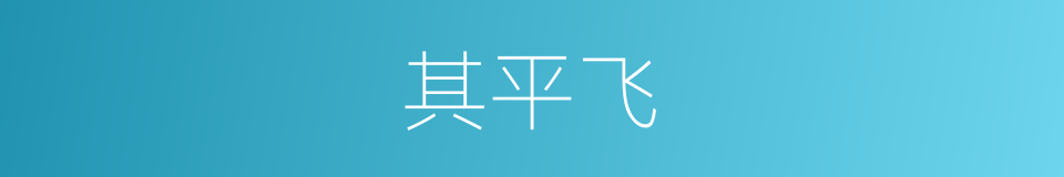 其平飞的同义词