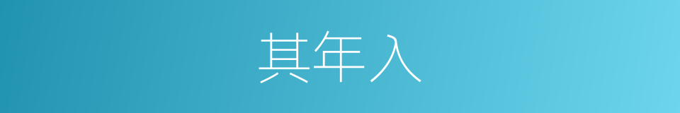 其年入的同义词