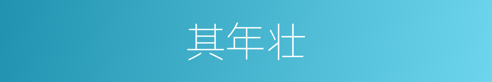 其年壮的同义词