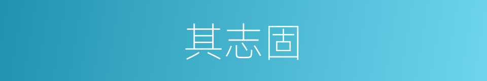 其志固的同义词